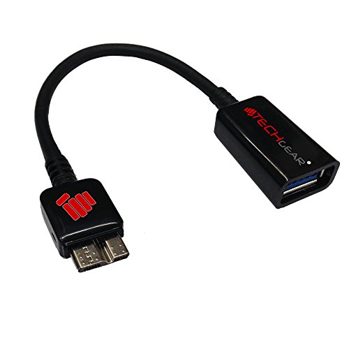 TECHGEAR Câble adaptateur USB 3.0 OTG pour Samsung Galaxy Note Pro 12.2 (SM-P900 SM-P901 SM-P905) – On The Go Micro USB 3.0 vers adaptateur USB femelle