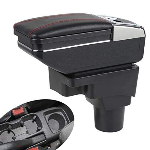 rasiarpio Car Armrest Box for Chevy Sonic 2012-2015 Center Console Organizer Storage Arm Rest with Cup Holder Automotive Interior Accessories Black