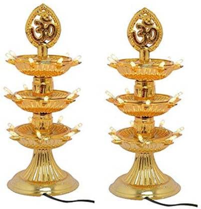 3 Layer with 21 Lights Click to Open expanded View Deep Flicker Jyoti Bulb for Diwali Home Tample Decoration- Pack of 2