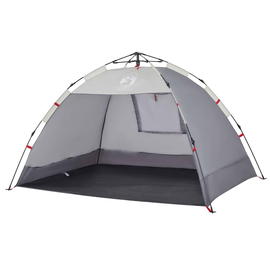 Tenda da spiaggia per 2 persone, colore grigio, con sistema di sgancio rapido, poliestere impermeabile con rivestimento in PU, leggera e portatile, per spiaggia, sabbiera e piscina per bambini
