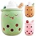 Bubble Tea Peluche Kawaii Cuscino Gigante Boba Bambola di Peluche Morbidosi Cute Tazza Perla Tè Al Latte Peluche Animato (70cm, Verde) immagine