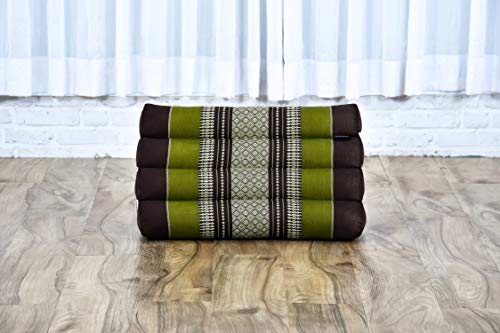 Leewadee Triangle Cushion – Comfortable Backrest For Tv Or Reading, Incline Pillow For Relaxing Made Of Eco-Friendly Kapok, 20 X 13 Inches, Brown Green #TOP1