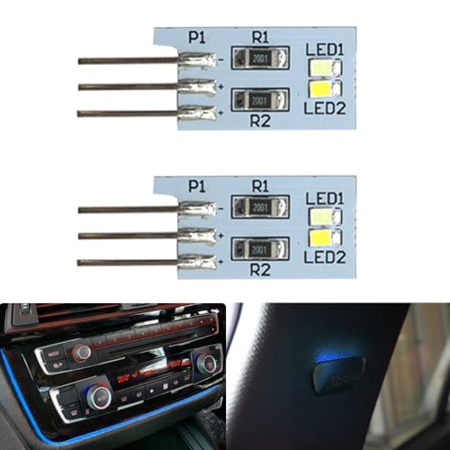 Mingrui test Led Interior AC Radio Trim Ambient Lights Boards Replacement for B'MW 2 3 4 5 7 Series X5 X6 X7 M2 M3 M4 White&Blue Rear Pillar Light Courtesy Front Seatback Lighting Circuit Boards