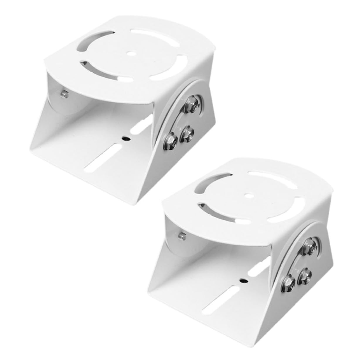 VILLCASE Supporto per Telecamera di Sorveglianza Staffa da Parete Versatile in Acciaio Bianco, 2 Pezzi, Facile da Installare e Antiruggine per Sistemi di Sicurezza