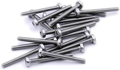 M3 (3mm x 60mm) Pozi Pan Machine Screw (Bolt) - Stainless Steel (A2) (Pack of 20)