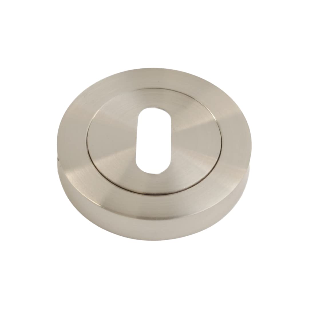 VIBE Keyhole Escutcheon on Satin Nickel Plated Keyhole Cover on Satin Nickel Plated for Internal Doors for Security and Protection from Key Damage