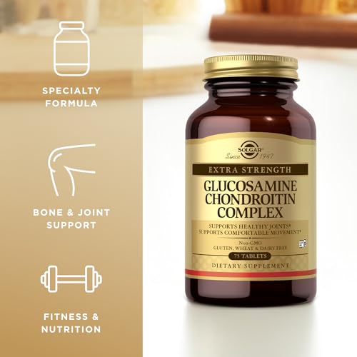 Solgar Extra Strength Glucosamine Chondroitin Complex - 75 Tablets - Supports Healthy Joints & Comfortable Movement - Non-GMO, Gluten Free, Dairy Free - 25 Servings - Image 5