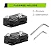 Ditch Light Brackets Hood Mount - 2PCS Universal LED Light Bar Mounting Brackets Hood Hinge Pillar Pod Fog Light Brackets Clamp M6 for Car Truck Off-Road Accessories No Drilling CNC Aluminum Black