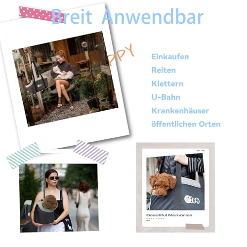 Winter Tragetücher Hund Katze Tragetasche Verstellbar Tragbar Hundetragetasche Verbreitert Verdickt Transporttasche Atmungsaktiv Haustiertasche Sicherheitsgurt Hundetasche Haustier Outdoor