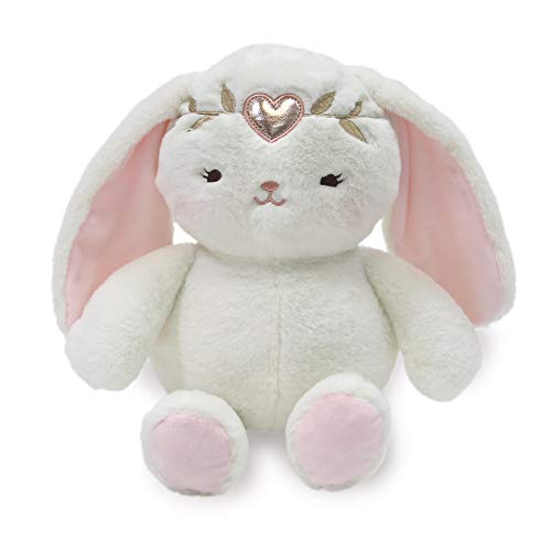 Image of Lambs & Ivy Confetti Plush Pixie Bunny, Pink/Gold, 10 inches