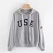 Overdose Sudadera con Capucha para Mujeres con Estampado De Letras Bandera Sudadera...