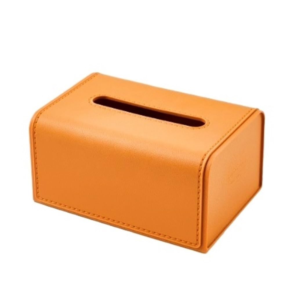Tissue Holder Tissue Box, Living Room Napkin, Household Coffee Table, Multifunctional Storage Facial Box Decor(Orange)