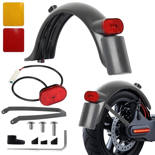 Yungeln Scooter Rear Mudguard with Rear LED Brake Light Rear Mudguard Compatible for Xiaomi 1S M365 PRO PRO2 MI3 Electric Scooter Accessories