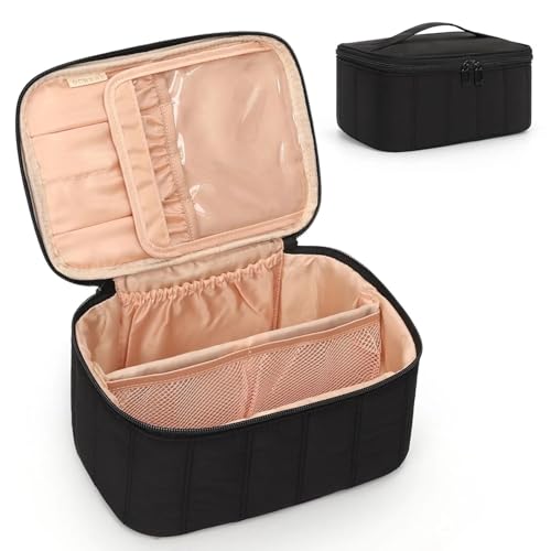 Trousse maquillage voyage noire pour rester élégante de l'hôtel au bureau