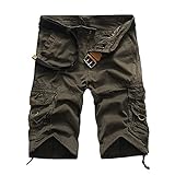 Herren-Cargo-Shorts, lockere Passform, Camouflage, leicht, mehrere Taschen...