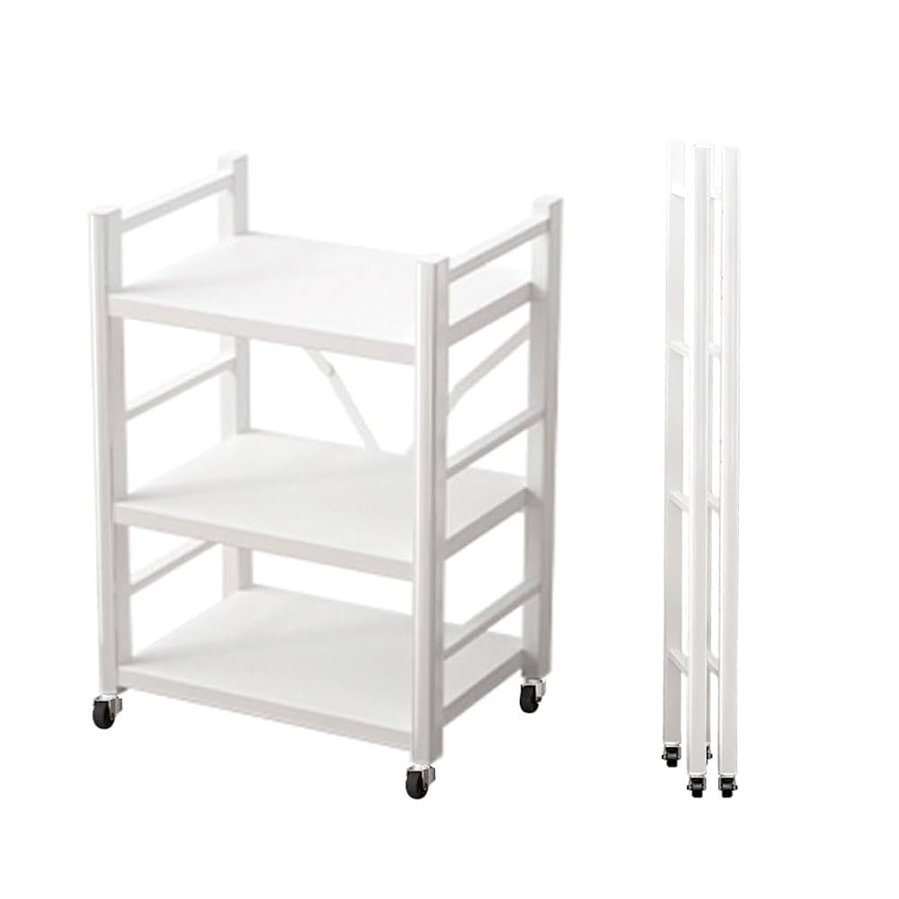 スチールラック棚折りたたみ折り畳みキャスター付き幅70cm５段白ホワイト Amazon｜TANCHO折りたたみ式スチールラック【広げるだけで使える