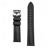 Anchor Strap Co | 22mm Classic Sailcloth Watch Strap | Jet Black | Marine-Grade Outer + Caoutchouc Rubber Lining | Water-Resistant | Brushed 316L Stainless Steel Buckle | Fits 6.25–8.25in Wrists