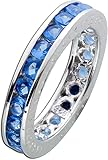 saphir ring gold 750  Ch.Abramowicz blauer Memoire Ring Alliancering Silber 925 Safir Zirkonia Vorsteckring 19