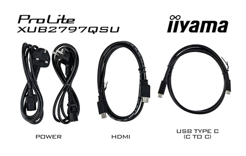 iiyama Ecran Prolite XUB2797QSU-W2, 27" Slim, IPS, 2560x1440@100Hz, 1ms, 300cd, 1300:1, HDMI/DP/USB, Haut-parleurs, réglable en Hauteur + Pivot, VESA 100x100, i-Style, Garantie 5 Ans sur site