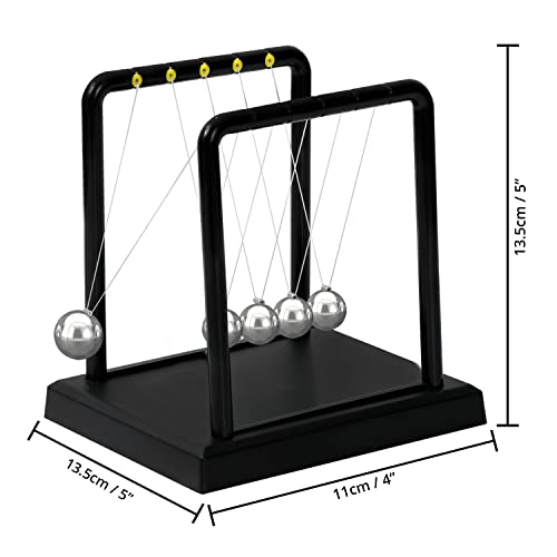 ABOUT SPACE Newton Cradle Pendulum - Metal Perpetual Motion Toy & Swing Balan...