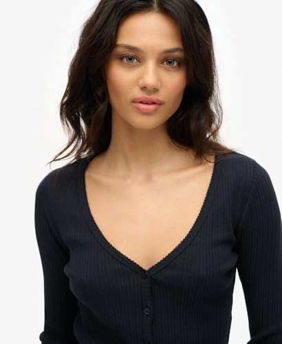 Superdry Femme Top à Manches Longues et Boutons Essential - vue 4