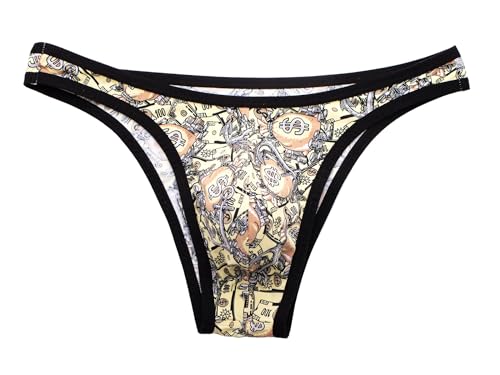 YUYUPREF Low Rise Printed Color Underwear For Men Fashion Bikini Underpants Y195 (US, Alpha, Medium, Regular, Regular, Color E)