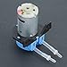Multi Functional Mini Right Angle Peristaltic Dosing Pump 12V DC Engineering Plastic Black for Fine Chemical Industry (Blue)