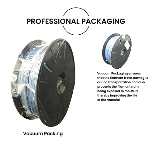 Image of Tesseract Premium PLA + 1.75mm 3D Printing Filament | Dimensional Accuracy + /- 0.03mm | Compatible with Most FDM Printers | 1 KG 3D Printer Filament - PLA Galaxy /Glitter Blue (Quantity 1)