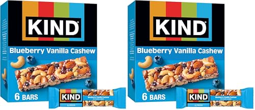 Image of KIND Nut Bars, Blueberry Vanilla & Cashew, Gluten Free, 5g Protein, 6 Count (Pack of 2)