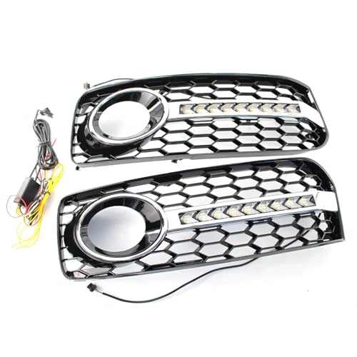 Calandre antibrouillard nid d'abeille et feux de jour LED pour Audi S5