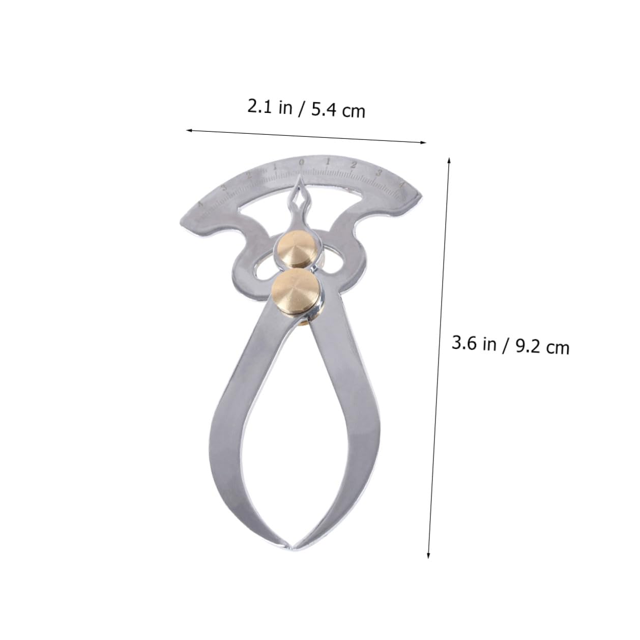 DOITOOL Calibro Spessimetro Portatile in Metallo Inossidabile Misurazione Spessori Esterni e Uso Outdoor Argento