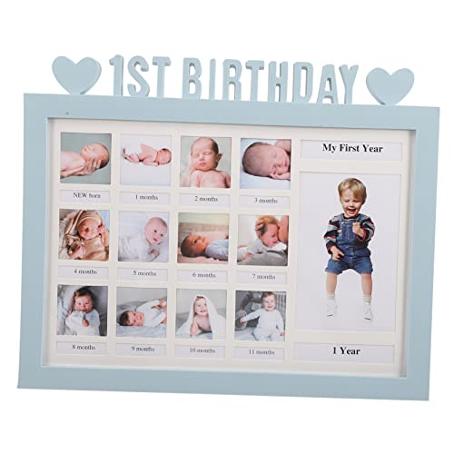 GALPADA Month Milestone Picture Frame Birthday Photo Display for Growth Memories Creative Keepsake for Newborns Compact for Pictures