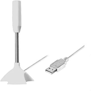 SKEIDO USB Microphone for laptop and Computers Adjustable Studio Singing Gaming Streaming Mikrofon Stand Mic With Holder Desktop white