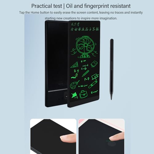 LCD Writing Tablet Pad with Stylus, 6.5 Inch Ewriter Electronic Board and Notes, Erasable Reusable Graffiti Notepad Drawing Pad for Adults At Home and Office (Black) - Image 6