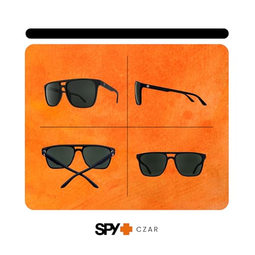 Spy Czar Square Sunglasses for MEN +BUNDLE with ACCESSORY EYEWEAR KIT3