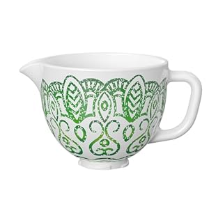 InnoMoon Ceramic Bowl for Kitchenaid Stand Mixer, 5 Quart Ceramic Mixing Bowl for Tilt-Head Stand, Compatible with 5KSM125 5KSM150 5KSM175 Bread Bowl for Kitchenaid Mixer,Dishwasher Safe