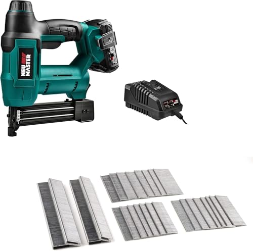NEU MASTER Cordless Nail Gun NTC0023-18 and 2000pcs Brad Nails (15/20/25mm) & 600pcs Staple (16/19mm)
