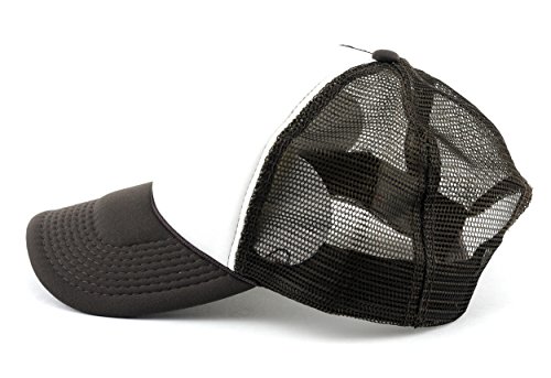 Image of NYFASHION101 Plain Mesh Trucker Hat - Breathable 6-Panel Daily Snapback Cap, Customizable Ideal for DIY Embroidery & Patches