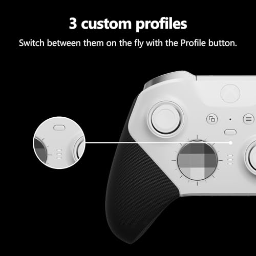 Image of Xbox Wireless Gaming Controller | Elite Series 2 Core | Robot White | Console, PC, and Cloud Devices | Adjustable Thumbsticks | Trigger Locks