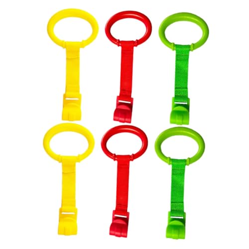 MERRYHAPY Stand up Assist Rings 6pcs Crib Rings for Infants Easy to Handle Design