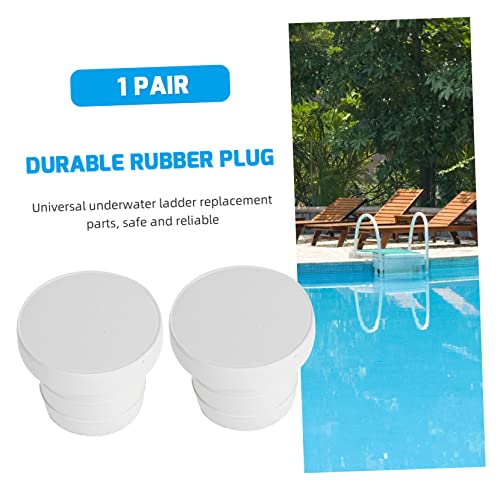 Tapón de escalera de piscina de goma beige miniatura 5