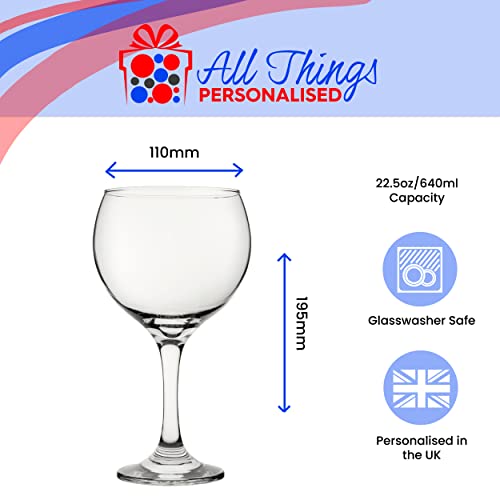 Personalised Engraved Large Gin Balloon Glass, Personalise with Any Message for Any Occasion, Variety of Fonts, Gift Boxed, Wedding Bridesmaid Birthday Gift - Image 5
