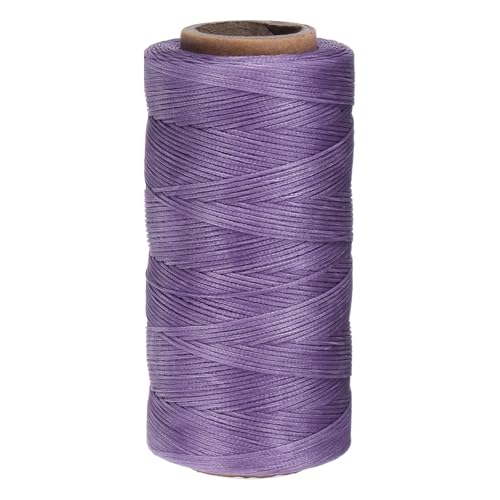 Hilo encerado para cuero 0.8 mm, 270 yardas, poliéster morado miniatura 1