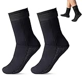 mizikuu 3mm XXL Größe Neopren Socken, 44-46 Wassersport Tauchsocken Neoprensocken mit Klettband Rutschfeste Erwachsene Schwimmsocken für Damen und Herren zum Eisbaden Schnorcheln Surfen Segeln