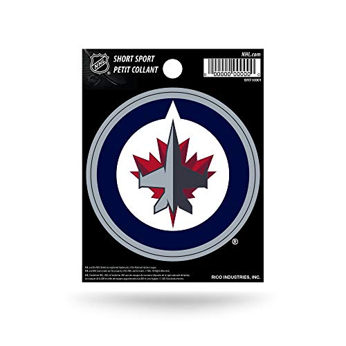Rico Industries NHL Hockey Winnipeg Jets Short Sport Decal 3.75' x 4.75' Die Cut Team Logo Short Sport Decal