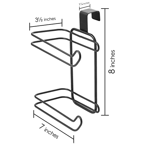Linkidea Over The Tank Toliet Paper Holder, 2 Rolls Toliet Tissue Paper Dispenser For Bathroom, Iron Hanging Tissue Paper Storage (Black) #TOP3