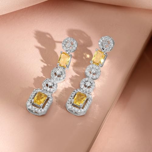 Image of Rubans American Diamond Zirconia Necklace Set Stylish Jewellery Gift for Women & Girls
