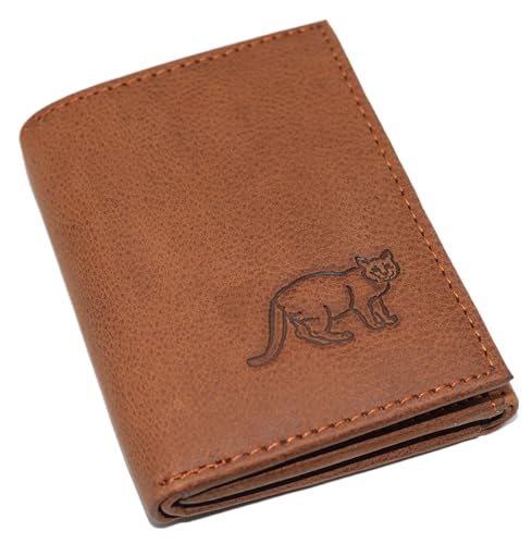 Cat RFID Leather Bifold Wallet