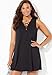 Swimsuits For All Women's Fiona V-Neck Cover Up Dress - 14/16, Black (Plus