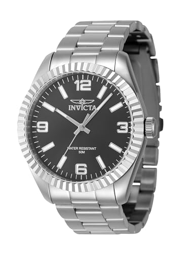 Invicta Specialty �����Y 43mm �X�e�����X�X�`�[�� �u���b�N�_�C���� PC21 �N�H�[�c